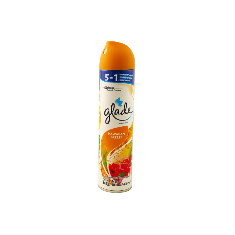 AMBIENTADOR GLADE AEROSOL X 400 ML HAWAIIAN BREEZE 5 EN 1